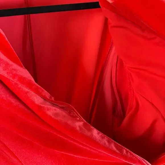 Lane Bryant Red Velvet Blazer Jacket 22 - Picture 7 of 16